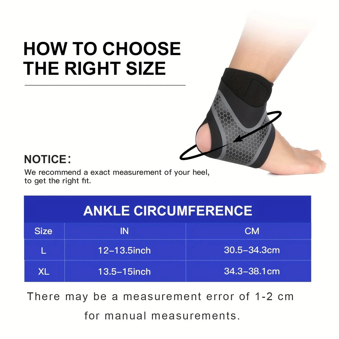 Breathable Ankle Support Band, Hand Wash Only, Adjustable Closure,for Sports,Fitness,Running,Hiking,Cycling,Tennis